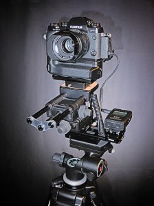 Camera on multi-axis micro-adjustable tripod head